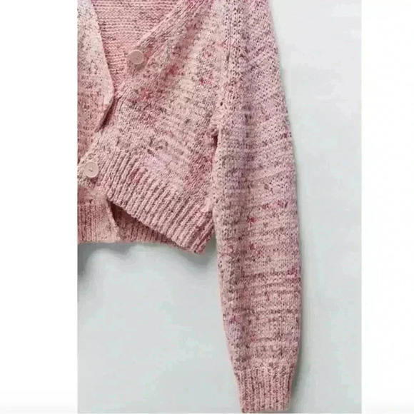 New Zara Pink Speckled Knit Cropped
Cardigan Jacket With Buttons Size S - Picture 7 of 7